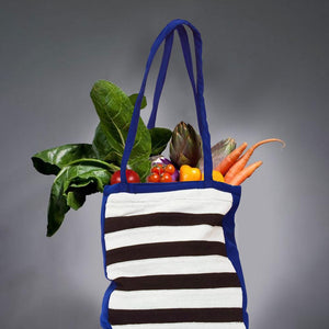 Assorted Colored Panels Tote Bag With Velcro Closure