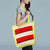 Assorted Colored Panels Tote Bag With Velcro Closure